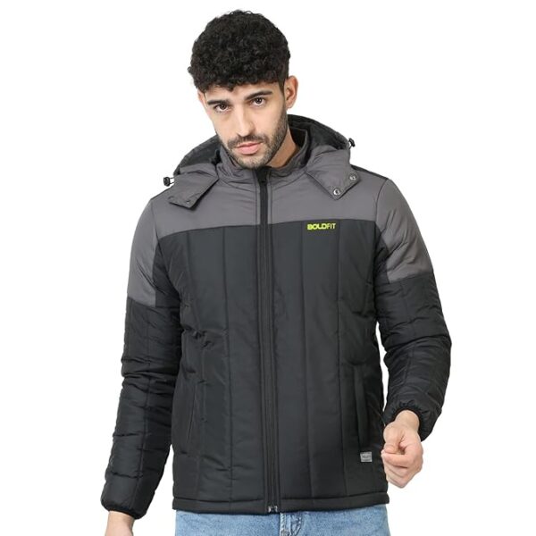 Boldfit jackets for men stylish latest puffer winter jacket for men standard length jacket man full sleeves bomber jackets for man winter wear with hoodie sweatshirt